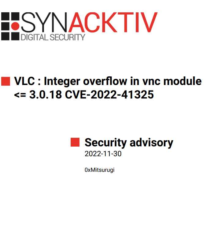 Integer overflow vulnerability in most popular media player VLC allows cyber criminals take control over device after you play a video